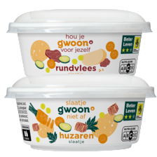 g'woon rundvlees- of huzarenslaatje